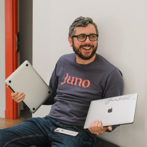 Brent Charbonneau with too many computers and phones